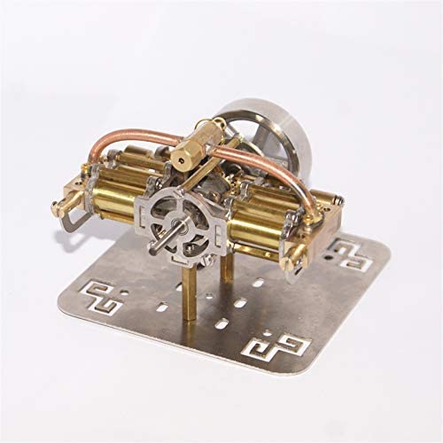 Teerwere Stirling Engine Motor 90 x 90 x 45mm Creative Mini Steam Engine Model Without Boiler for Model Ship (Color : Gold, Size : One Size) Teerwere Stirling Engine Motor 90 x 90 x 45mm Creative Mini Steam Engine Model Without Boiler for Model Ship (Color : Gold, Size : One Size)