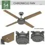 Hunter Chronicle Industrial Indoor / Outdoor Ceiling Fan with Wall Control, 54