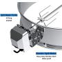 BBQSTAR Universal Stainless Steel 22.5-in Kettle Grill Rotisserie Kit-Rotisserie Ring/Spit Motor Driver/4-Prong Meat Forks/Wooden Handles-for Weber/Napoleon/Kingsford 22-in Kettle Charcoal Grills