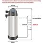 Jieoto 24V 36V 48V E-Bike Water Bottle Battery Waterproof Li-ion Battery Pack Fits for 200W 250W 400W 500W 750W 1000W E-Bike Motors with Charger and T Output Line