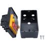 mxuteuk Waterproof Push Button Switch Motor On Off Switch Start Stop Switch Self Lock Mechanical Equipment Control Station 10A AC 220V/380V KAO-10KH