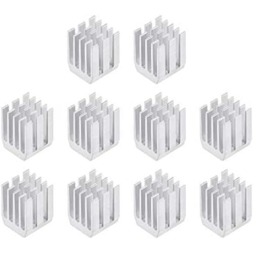 uxcell Electronic Radiators Heatsink for Stepper Motor,3D Printer 9x9x12mm Silver 10pcs