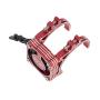 DKKY Aluminum Motor Cooling Fan 40-43mm Adjustable Dual Motor Mounts for ARRMA Axial TRAXXAS 1/10 RC Car 4274 4068 4268 Motor (Red)