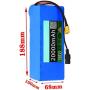 Wnicek 36V 20AH 10S 8P E-Bike Battery Pack 10S 8P 20000mAh E-Bike Battery with 2A Charger and BMS Waterproof Li-ion Battery Pack Fit for 750W-50W Motor