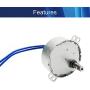 Jutagoss Synchronous Motor,TYC-50 Double Flat Shaft Direction CW/CCW, 4 Watt AC 110V 30-36 RMP, 1 Pcs