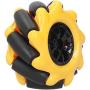 Mecanum Wheel, Smart Robot Car Parts, Robot Wheel Accessories OmniDirectional Wheel, DIY Toy Components, 48mm ABS Rubber((2 Pairs))