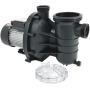 FibroPool 0.75HP Swimming Pool Pump for Above Ground Pools - 3/4 Horsepower - Designed and Assembled in USA - Hose Adapters Included - High Efficiency Single Speed Motor With Clear Top Lid - ABG075