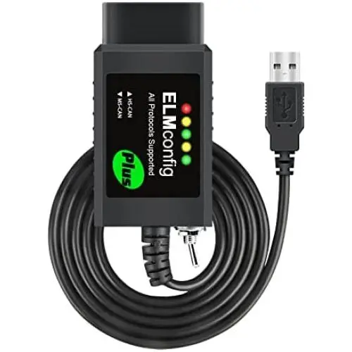FORScan ELM327 OBD2 USB Adapter for Windows Diagnostic Coding Tool with MS-CAN/HS-CAN Switch for Ford Lincoln Mazda Mercury Series Vehicles