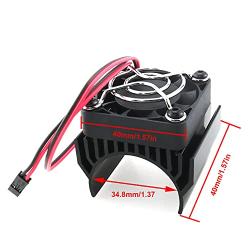 ZZHXSM Model Car General RC Car Trolley Heat Dissipation 380 540 550 Motor Radiator with Cooling Fan 36mm ID for RC Car Truck Buggy Crawler