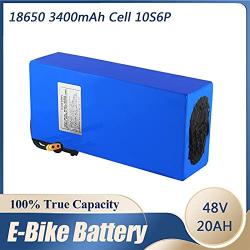 Wnicek Ebike Battery Pack 48V 20Ah 10S6P Electric Bike Lithium Battery with 2A Charger Suitable for 250W 350W 450W 750W 500W 800W 1000W 1200W Electric Bicycle Scooters Tricycles Motor
