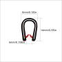 Seals strip Edge Trim Black U Extrusion Medium Size PVC Rubber Seal Protector| U Height: 0.55