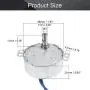 Fielect 2Pcs Synchronous Motor AC 110V 15-18RPM Turntable Motor CW Direction 4W TYC-50 Horizontal Hole Tapping Shaft Fielect 2Pcs Synchronous Motor AC 110V 15-18RPM Turntable Motor CW Direction 4W TYC-50 Horizontal Hole Tapping Shaft