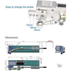 BEMONOC DIY Design DC 12V High Speed 260RPM Reciprocating Motor Linear Actuator Stroke 30mm Adjustable+Switching Power Supply 110V-240V+PWM Speed Controller