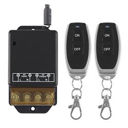 Alinan Wireless Remote Control 433 High Power Switch, 2pcs 100m Remote Keys 1pc 100m Controller AC 85V-250V Remote Control Switch Light Pump Single-Way Intelligent Switch with 328ft Long Range