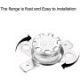uxcell KSD301 Thermostat 210°C/410°F 10A Normal Closed N.C Adjust Snap Disc Temperature Switch for Microwave,Oven,Coffee Maker 5pcs