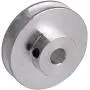 BQLZR 41x16x8MM Silver Aluminum Alloy Single Groove 8MM Fixed Bore Pulley for Motor Shaft 3-5MM PU Round Belts