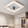 CATA-MEDICA Ceiling Fan with Light 3-Speed Flush Mount Lighting Fixtures Modern Remote Control Ultra-Quiet Fan Lamp ABS LED Ceiling Light with Fan Light Fan for Indoor Living Bed Room Small Space