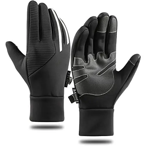 Winter Warm Touch Screen Gloves for Men and Women,ZZLOVE Windproof Waterproof Anti-Slip Cycling Running Gloves