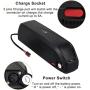 36V 18Ah E-Bike Lithium Ion Battery, with 42V 2A Charger, Built-in BMS, Waterproof Replacement Battery Pack, Ideal for 200-700W Motors