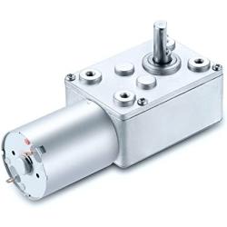Greartisan DC 12V 3RPM Turbo Worm Geared Motor High Torque Turbine Worm Gear Box Reduction Motor 6mm Shaft JSX843-370