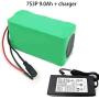 Jieoto Electric Bike Battery 24V 9000mAh 29.4V Li-ion Battery Pack 7S3P with a Charger Fit for 200W 250W 300W 350W 400W 450W 500W Motor Electric Bicycle Scooter