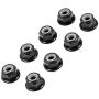 DGZZI M5 Aluminum Locknut 8PCS Black M5 Aluminum Nuts Flange Nylon Lock Nut for RC Drone FPV Parts