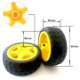 DC 3V-12V TT Dual Shaft Gear Motor 1:48 with Tire Wheel Kit for UNO 4WD Arduino Robot Smart Car Eletronic DIY Toys, 4X TT Motor,4X Tire Wheel