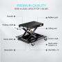 VIVOHOME 1100 Lbs Steel Wide Deck Motorcycle Lift ATV Scissor Lift Jack with Steel Motorcycle ATV Wide Deck Scissor Lift Jack Crank Hoist Stand