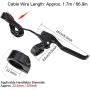 Drfeify 1 Pair Bike Bicycle Braker, Bike Handle 2 Wire Brake Lever Left & Right Brake Lever Set Accessory for Mountain Bicycle, Electric Bike Accessory