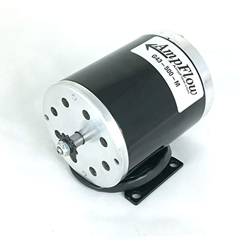 AmpFlow G43-500-M Brushed Electric Motor, 150W, 12V, 24V or 36 Volts DC, 3300 RPM
