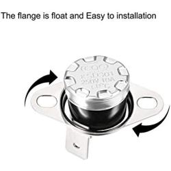 uxcell KSD301 Thermostat 60°C/140°F 10A Normally Open N.O Adjust Snap Disc Temperature Switch for Microwave Oven Coffee Maker 5pcs