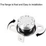 uxcell KSD301 Thermostat 95°C/203°F 10A N.C Adjust Snap Disc Temperature Switch for Microwave,Oven,Coffee Maker 2pcs