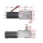 24V 8mm Shaft Worm Gear Motor, High Torsion Metal Gearbox Reversible Electric Turbo Speed Reduction Motor with Ball Bearing(10RPM)