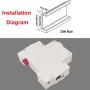 smseace DC Miniature Circuit Breaker, 50A 1P 250V Low Voltage DIN Rail Mounted Miniature Air Circuit Breaker, Suitable for Solar Panels Grid System.FCY8-63-C50-1P