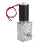ViaGasaFamido Worm Gear Motor, DC High Torque Motor, Metal Reduction Gearbox Motor Reversible Electric Turbo Speed Reduction Motor with Ball Bearing 24V 8mm Shaft(100RPM)
