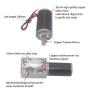 24V 8mm Shaft Worm Gear Motor, High Torsion Metal Gearbox Reversible Electric Turbo Speed Reduction Motor with Ball Bearing(10RPM)