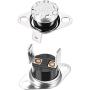 uxcell KSD301 Thermostat 90°C/194°F 10A Normally Open N.O Adjust Snap Disc Temperature Switch for Microwave Oven Coffee Maker 2pcs