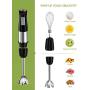 Immersion Blender, 2-in-1 Multi-Purpose Hand Blender, 500W Multifunctional Hand Blender with Whisk, 6-Speed and Turbo Mode, 304 Stainless Steel Handheld Stick Blender for Smoothies, Puree Baby Food and Soups