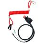 Boat Engine Emergency Stop Switch Safety Tether Lanyard Replacement for Yamaha Tohatsu Honda - Boat Kill Switch Key 6E9-82575-00-00 6E9-82575-01-00 6E9-82575-02-00 18-65450 - 55 inch Long