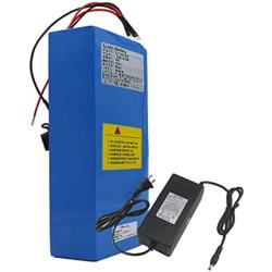 Jieoto 60V 18AH/ 20AH Electric Bicycles Lithium Battery Waterproof PVC Battery Pack with Charger, Fit for Scooter Electric Motorcycles Patrol Cars Electric ATVs Mopeds