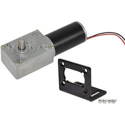 Bemonoc Electric Wheelchair Replacement Worm Gear DC Motor 12V Low Speed 8 RPM High Torque with Install Bracket