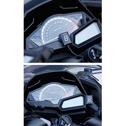Motorcycle Gear Indicator for Honda CBR CB500X CB400SF CB650F CB1300 CBR600RR CB1000R Cb650r VFR800 Digital Meter LED Display Waterproof ECU Plug (White)