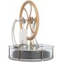 Eioflia Motor Steam Heat,Low Temperature Stirling Engine, Motor Model Cool No Steam Education Model Toy Kits Gold