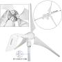 Pikasola Wind Turbine Generator 400W 24V with 3 Blade 2.5m/s Low Wind Speed Starting Wind Turbines with Charge Controller, Windmill for Home