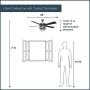 River of Goods LED Ceiling Fan with Crystal Chandelier - 52