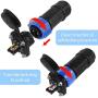 Trolling Motor Plug Receptacle Set, 12V/24V/ 36V/48V Plug for Trolling Motor/ Down Rigger/Fishing Reel,Waterproof Marine Boat DC Power Connector