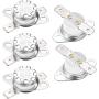 uxcell KSD301 Thermostat 210°C/410°F 10A Normal Closed N.C Adjust Snap Disc Temperature Switch for Microwave,Oven,Coffee Maker 5pcs