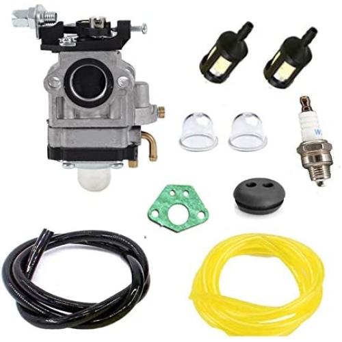 Shnile Carburetor Compatible with Gas 2 Cycle 43cc Powermate PCV43 Southland Mini Cultivator SCV43 Tiller Motor Parts Fuel Line Filter Grommet Kit