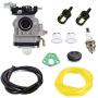 Shnile Carburetor Compatible with Gas 2 Cycle 43cc Powermate PCV43 Southland Mini Cultivator SCV43 Tiller Motor Parts Fuel Line Filter Grommet Kit