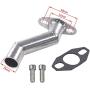 UAUS 32-40mm Silver Short Offset Intake Manifold Carburetor W/Gasket For 49cc 60cc 66cc 80cc Motorized Bicycle Bike